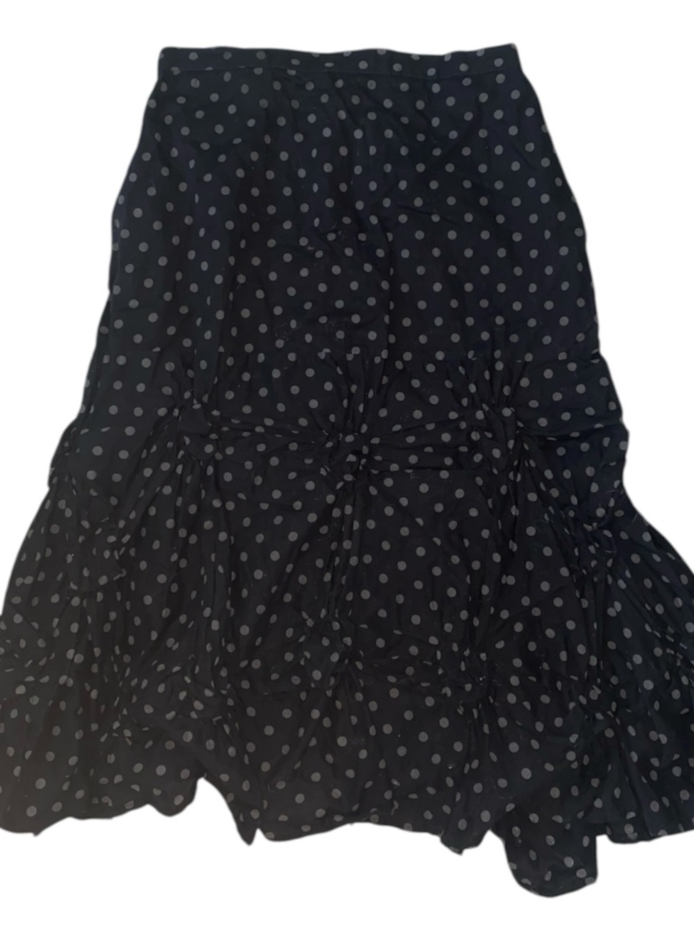 Black Polka Dot Tiered Maxi Skirt - Classic Women's Style